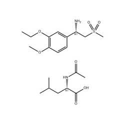 (S)?- 1-(3- 乙氧基-4- 甲氧基苯基)-2-(甲基磺酰基)乙胺 N- 乙?；?L-亮氨酸鹽