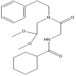 N-（缩乙醛二甲醇-N-（2-苯基乙基）乙酰胺-2’-（N-环己甲酰））