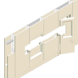 MAX-CR-B 中空弹片墙系列 Hollow Partition Wall System