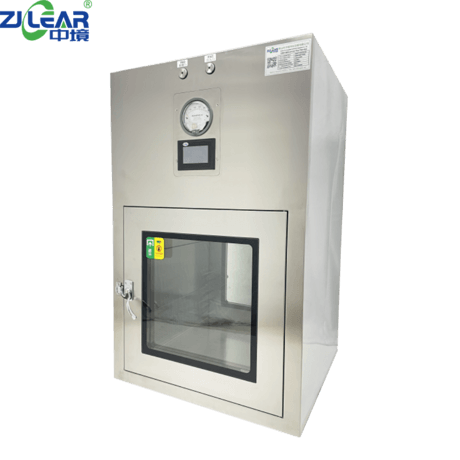 Self-Cleaning Laminar Pass Box for Cleanroom Component as Transfer Window