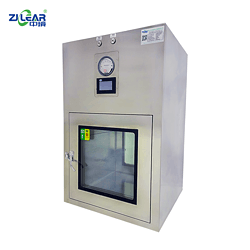 Self-Cleaning Laminar Pass Box for Cleanroom Component as Transfer Window