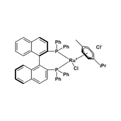 氯[（R)-(+)-2,2'-雙（二苯基膦）-1,1' - 聯(lián)萘]（傘花烴）氯化釕（II）