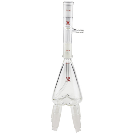 玻璃真空接收器具小咀化学实验室仪器磨口24#蒸馏接收器
