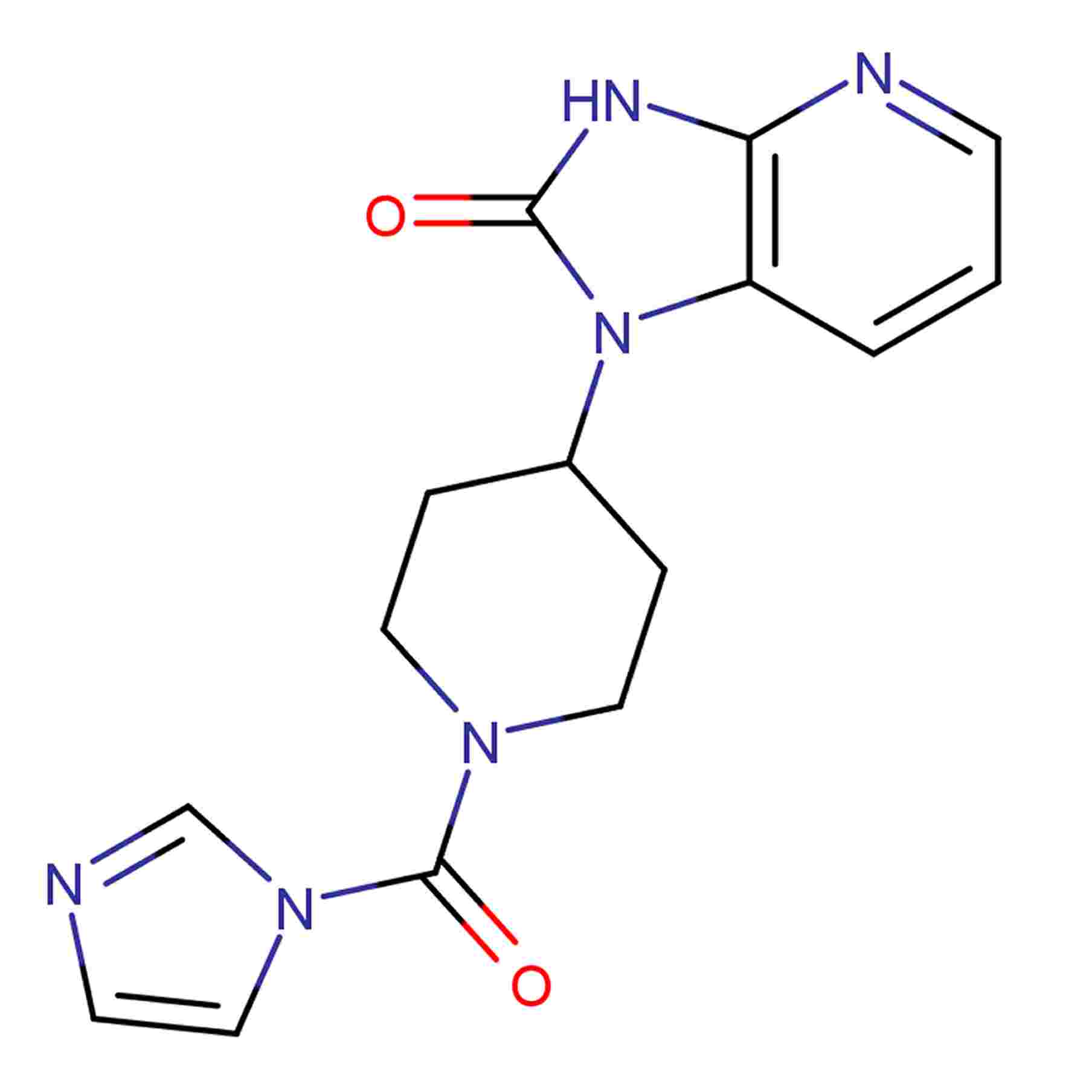1,3-二氫-1-[1-(1H-咪唑-1-基羰基)-4-哌啶基]-2H-咪唑并[4,5-b]吡啶-2-酮