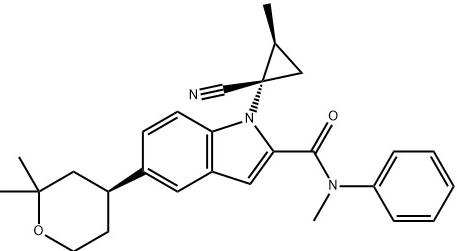 1-((1S,2S)-1-氰基-2-甲基環(huán)丙基)-5-((4S)-2,2-二甲基四氫吡喃-4-基)-N-甲基-N-苯基吲哚-2-甲酰胺