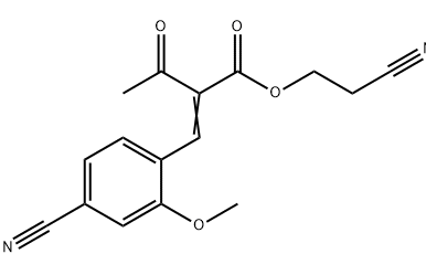 2-氰乙基2-(4-氰基-2-甲氧基亚苄基) -3-氧代丁酸酯