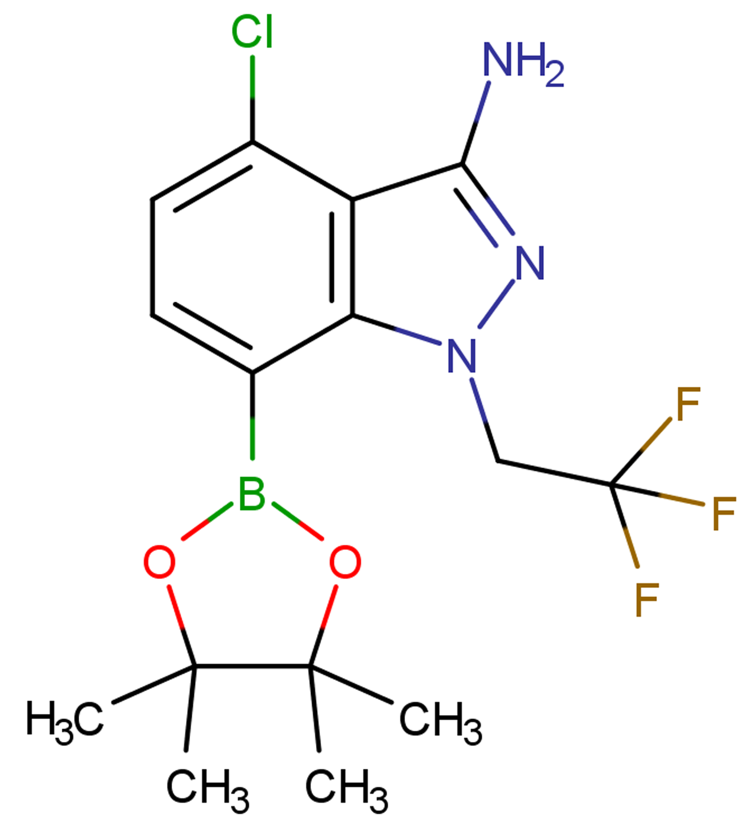 4-氯-7-(4,4,5,5-四甲基-1,3,2-二氧雜硼烷-2-基)-1-(2,2,2-三氟乙基)-1H-吲唑-3-胺