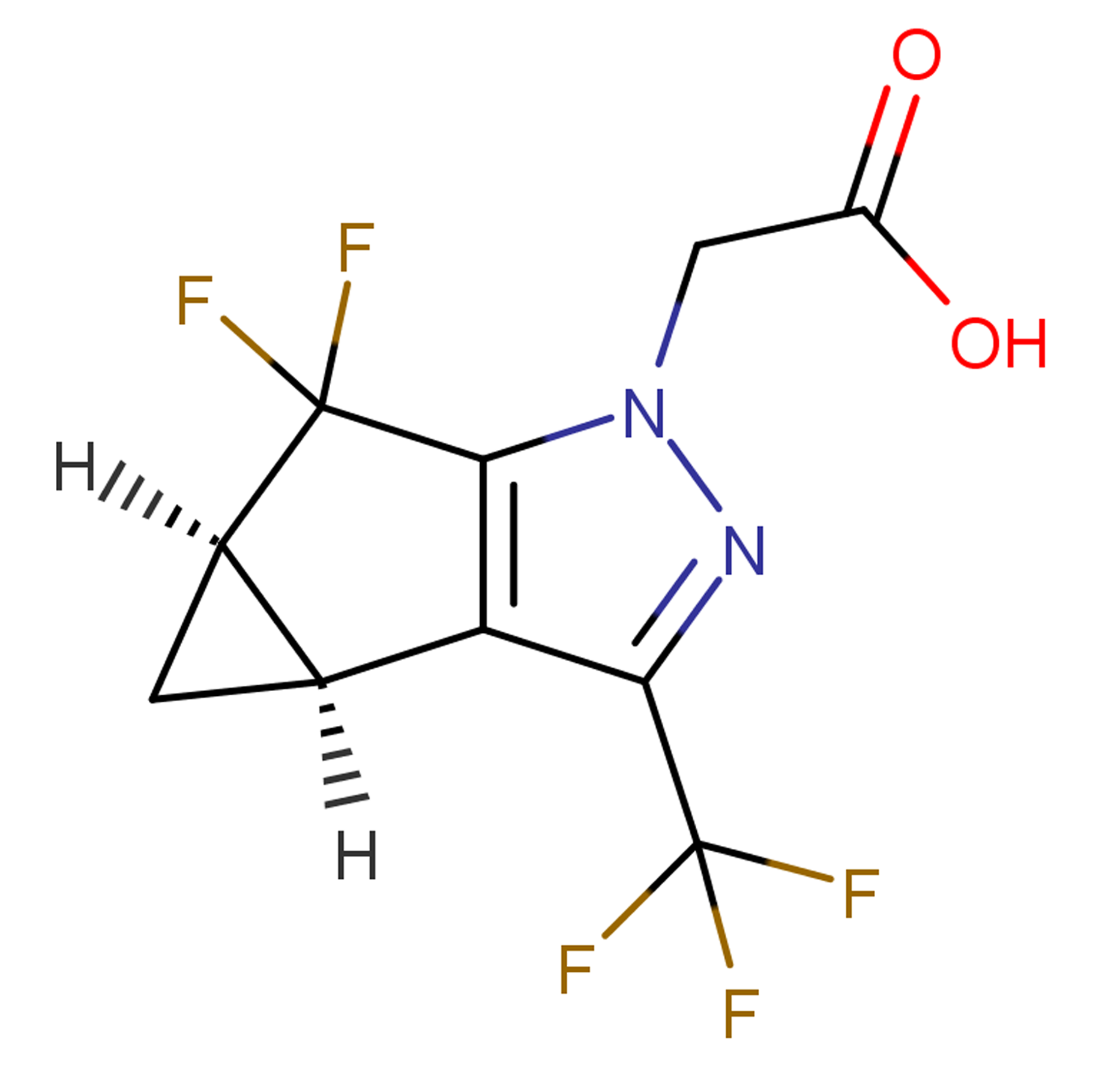 2-((3BS,4AR)-5,5-二氟-3-(三氟甲基)-3B,4,4A,5-四氫-1H-環(huán)丙烯并[3,4]環(huán)戊二烯并[1,2-C]吡唑-1-基)乙酸