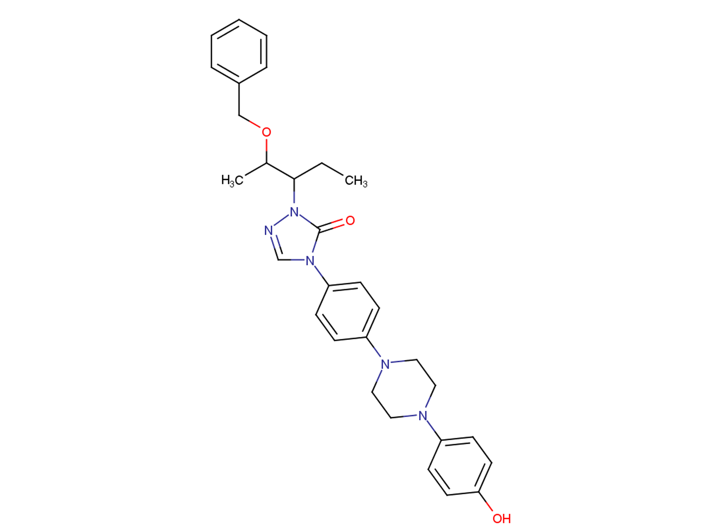 2-[(1S,2S)-1-乙基-2-芐氧基丙基]-2,4-二氫-4-[4-[4-(4-羥基苯基)-1-哌嗪基]苯基]-3H-1,2,4-三氮唑-3-酮