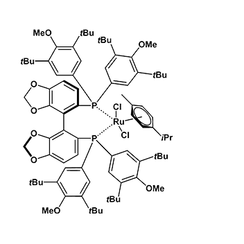 氯[(R)-(-)-5,5′-双[二(3,5-二-叔丁基-4-甲氧基苯基)膦]-4,4′-二-1,3-苯并二噁茂](p-伞花素)氯化钌(II)