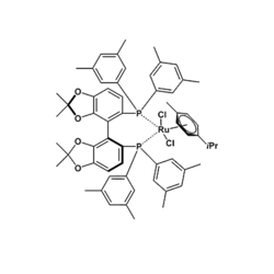 1,1'-[(4S)-2,2,2',2'-四甲基[4,4'-雙-1,3-苯并二氧基]-5,5'-二基]雙[1,1-雙(3,5-二甲基苯基)膦] (p-傘花烴)二氯化釕(II)