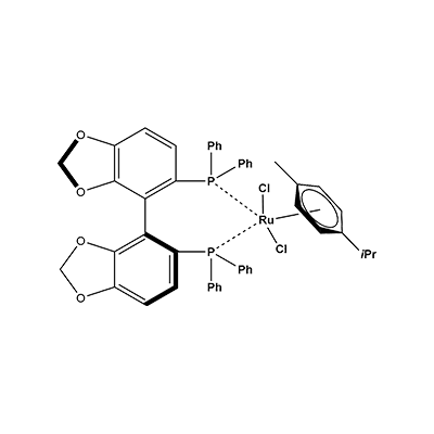 二氯[(S)-(+)-5,5'-雙(1,1-二苯基膦)-4,4'-聯(lián)-1,3-苯并二惡茂](對傘花烴)釕(II)