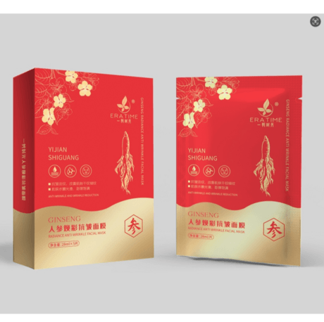 一剪时光人参焕彩抗皱面膜