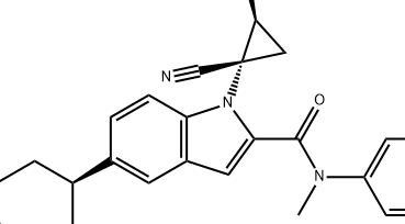 ORFORGLIP1H-Indole-2-carboxamide, 1-[(1S,2S)-1-cyano-2-methylcyclopropyl]-N-methyl-N-phenyl-5-[(4S)-tetrahydro-2,2-dimethyl-2H-pyran-4-yl]-RON intermediate/ 2212021-81-1