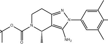 5H-Pyrazolo[4,3-c]pyridine-5-carboxylic acid, 3-amino-2-(4-fluoro-3,5-dimethylphenyl)-2,4,6,7-tetrahydro-4-methyl-, 1,1-dimethylethyl ester, (4S)- 2212021-59-3