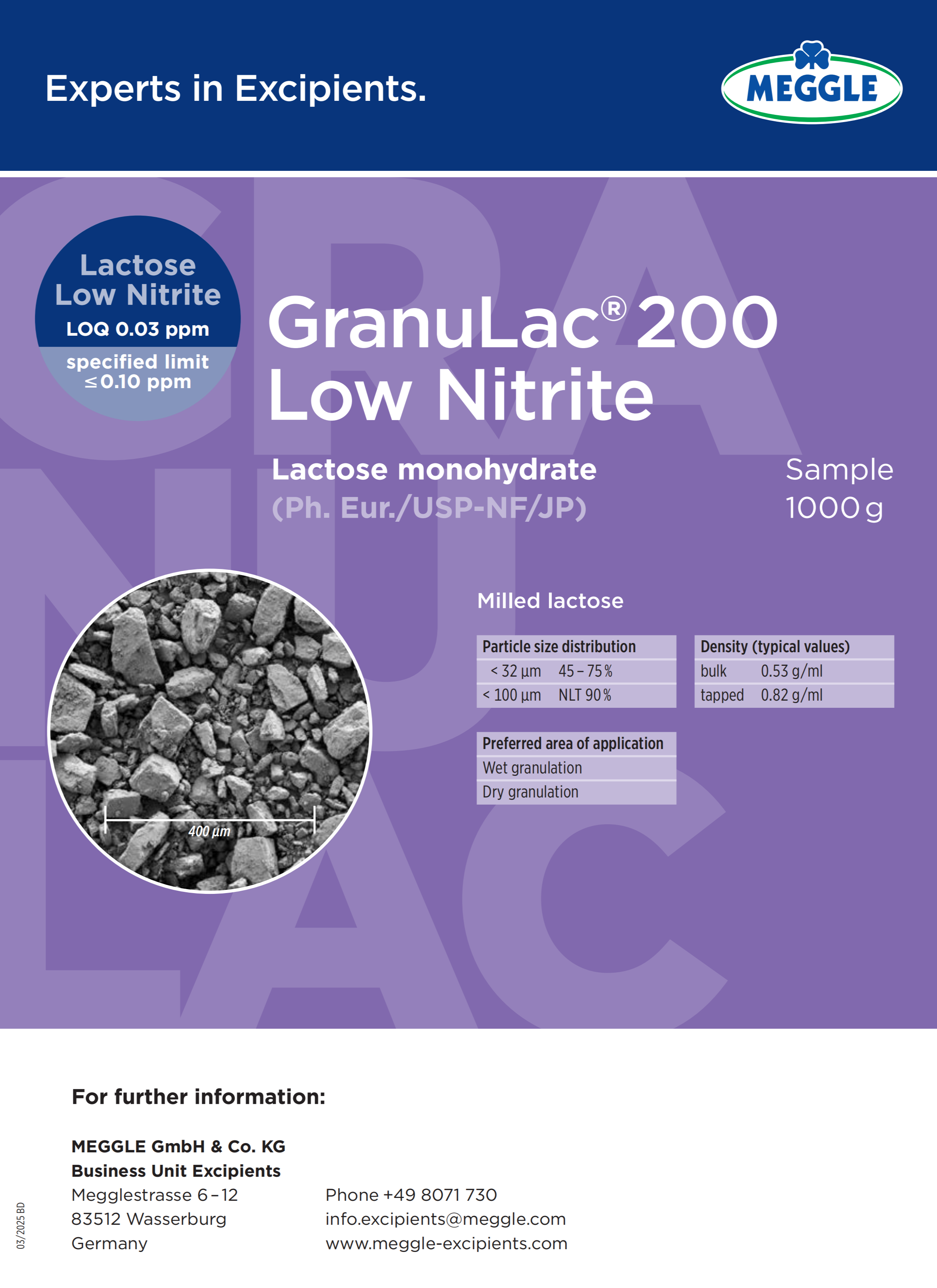 Lactose Low Nitrite
