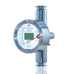 Sanitary metal tube float flowmeter