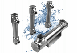 Sterile double-tube heat exchanger