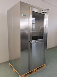 Single-person single-blow air shower room electronic interlocking stainless steel plate color steel plate air shower room corner air shower