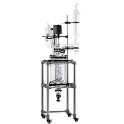坎昆 实验室立式夹套双层玻璃反应釜
