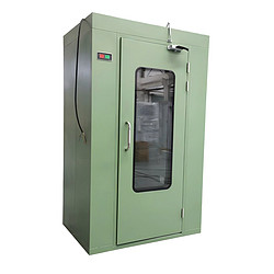 洁诺净化源头工厂无尘车间圆角透视窗风淋机绿色喷塑双吹风淋室