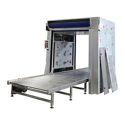 洁诺净化非标定制净化车间自动卷帘不锈钢双吹货淋室配滚轴输送线