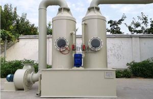 Laboratory Exhaust Gas Treatment Small PP Spray Tower | Acid & Alkali Waste Gas Purification Equipment