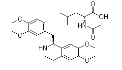 R-Tetrahydropapaverine N-acetyl-L-leucinate