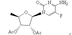 2&acute;,3&acute;-二-O-乙酰基-5&acute;-脱氧-5-氟-D-胞啶