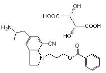 5-[(2R)-2-氨基丙基]-2,3-二氢-1-[3-(苯甲酰氧基)丙基]-1H-吲哚-7-腈酒石酸盐