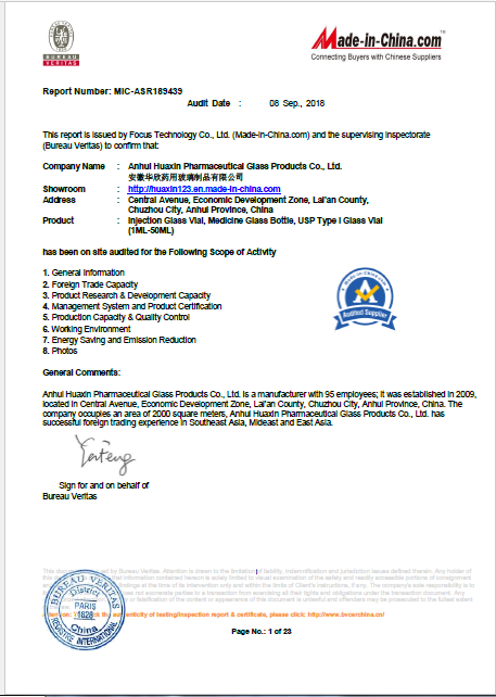 B.V certificate