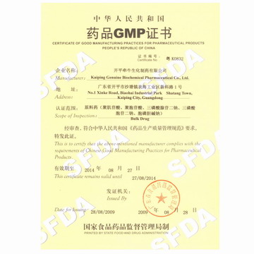药品GMP证书