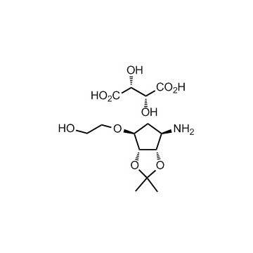 替卡格雷中間體：2-[[(3AR,4S,6R,6AS)-6-氨基四氫-2,2-二甲基-4H-環(huán)戊并-1,3-二惡茂-4-基]氧基]-乙醇 (2R,3R)-2,3-二羥基丁二酸鹽