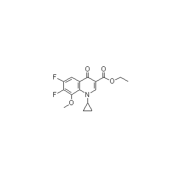 1-环丙基-6,7-二氟-1,4-二氢-8-甲氧基-4-氧代-3-喹啉羧酸乙酯；加替羧酸乙酯