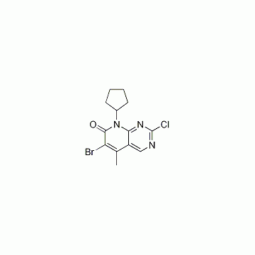 溴-2-氯-8-环戊基-5-甲基-吡啶并[2,3-D]嘧啶-7(8H)-酮 