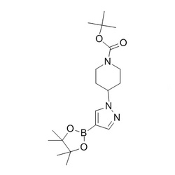 4-(4-(4,4,5,5-四甲基-1,3,2-二氧杂环戊硼烷-2-基)-1H-吡唑-1-基)哌啶-1-甲酸叔丁酯