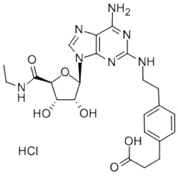 2-對(duì)(2-羧乙基)苯乙氨基-5'-N-乙基甲酰胺基腺苷鹽酸鹽水合物