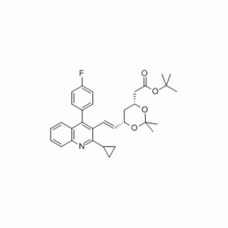 6-[[(1E)-2-环丙基-4-(4-氟苯基)-3-喹啉基]-乙烯基]-2,2-二甲基-1,3-二氧六环-4-乙酸叔丁酯