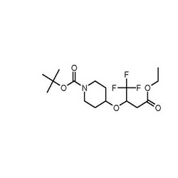 tert-butyl 4-(4-ethoxy-1,1,1-trifluoro-4-oxobutan-2-yloxy)piperidine-1-carboxylate