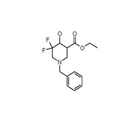 ethyl 1-benzyl-5,5-difluoro-4-hydroxypiperidine-3-carboxylate