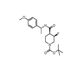 (3R,4S)-tert-butyl 3-fluoro-4-((R)-1-(4-methoxyphenyl)ethylcarbamoyl)piperidine-1-carboxylate（enanti