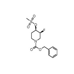 benzyl Cis-3-fluoro-4-((methylsulfonyl)oxy)piperidine-1-carboxylate racemate