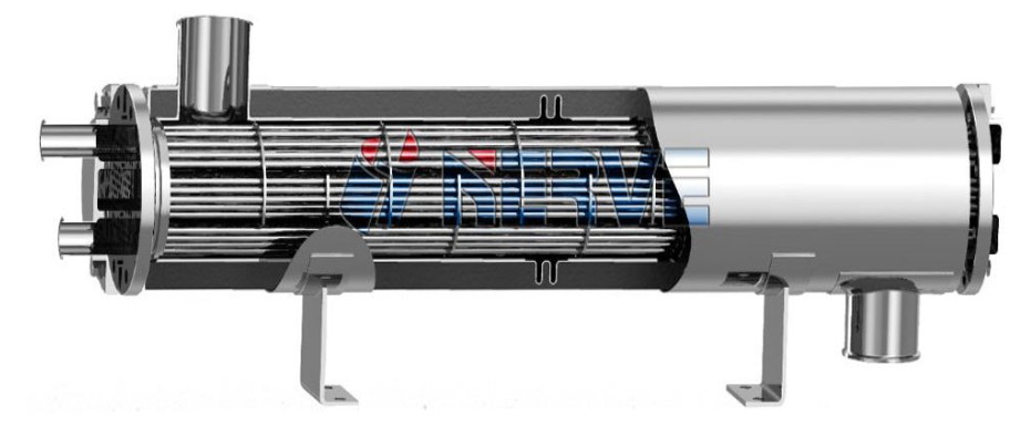 Z-四流程无菌级直通式双管板换热器