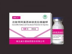 注射用阿莫西林钠克拉维酸钾（0.6g， 1.2g）
