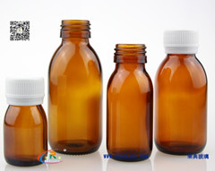 amber glass bottle for syrup
