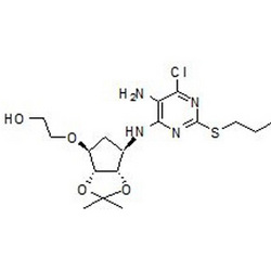 2-(3AR,4S,6R,6AS)-6-(5-胺基-6-氯-2-丙硫基-4-嘧啶基)氨基四氢-2,2-二甲基-4H-环戊烯并-1,3-二氧杂环戊烷-4-基]氧]-乙醇