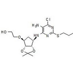 2-(3AR,4S,6R,6AS)-6-(5-胺基-6-氯-2-丙硫基-4-嘧啶基)氨基四氫-2,2-二甲基-4H-環(huán)戊烯并-1,3-二氧雜環(huán)戊烷-4-基]氧]-乙醇