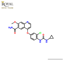 Lenvatinib (E7080)  4-[3-氯-4-(环丙基氨基羰基)氨基苯氧基]-7-甲氧基-6-喹啉甲酰胺