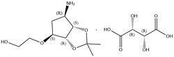 2-[[(3AR,4S,6R,6AS)-6-氨基四氢-2,2-二甲基-4H-环戊并-1,3-二恶茂-4-基]氧基]-乙醇 (2R,3R)-2,3-二羟基丁二酸盐