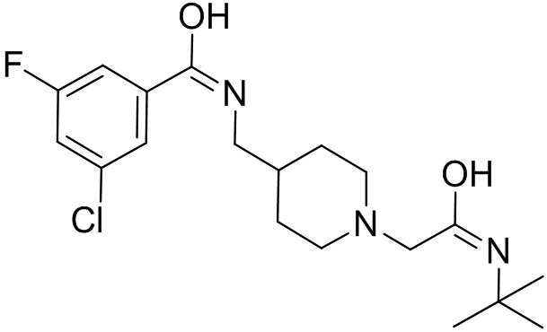 N-[[1-[2-(tert-butylamino)-2-oxoethyl]piperidin-4-yl]methyl]-3-chloro-5-fluorobenzamide